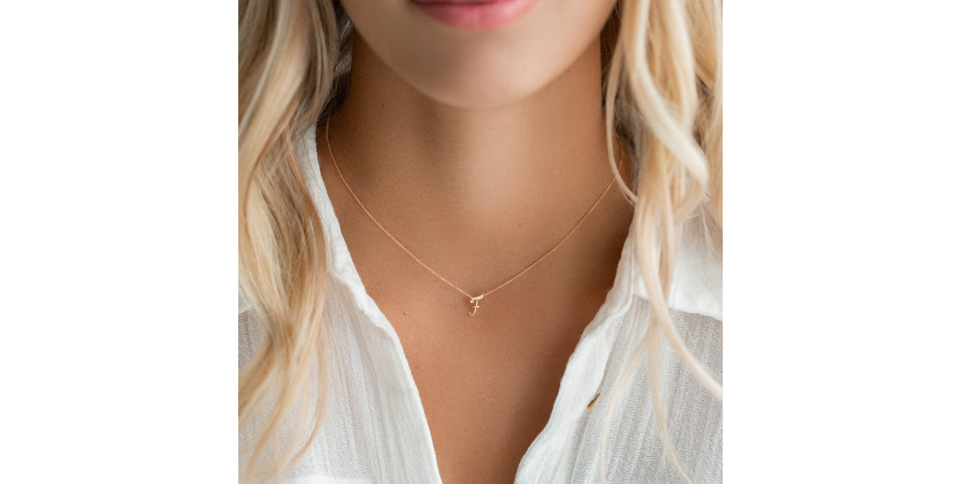 Náhrdelník s diamanty Curly Diamonds O