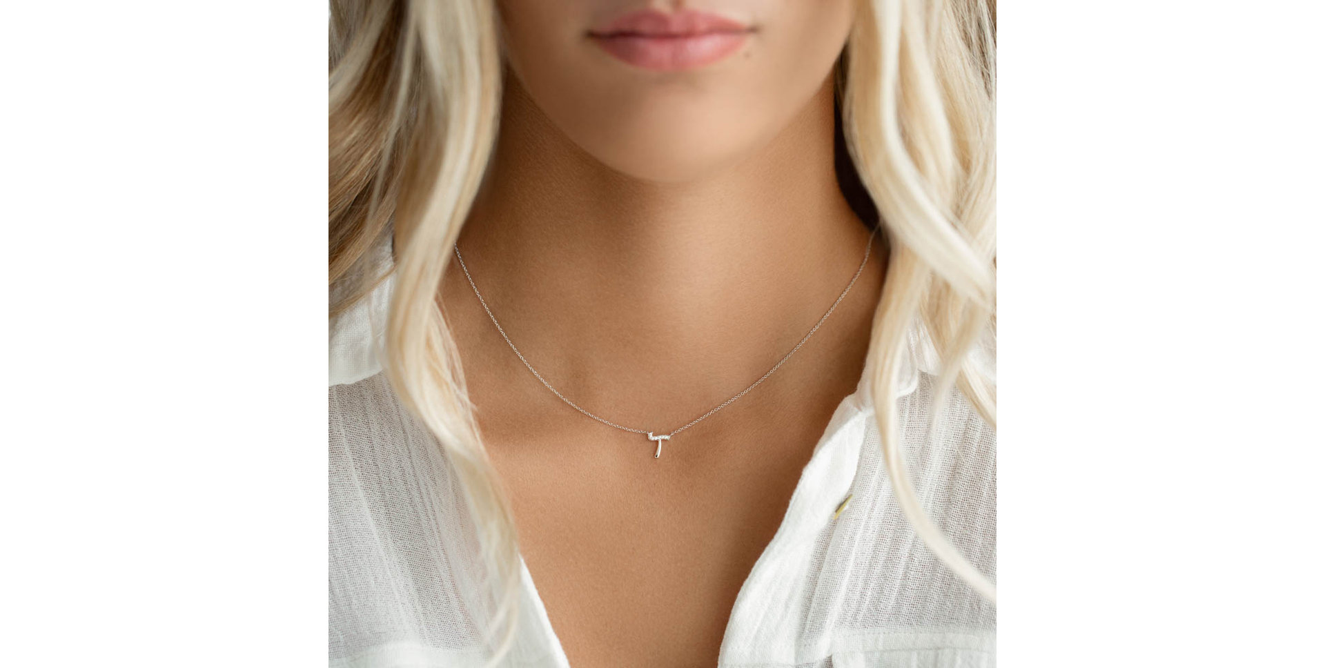 Náhrdelník s diamanty Curly Diamonds T