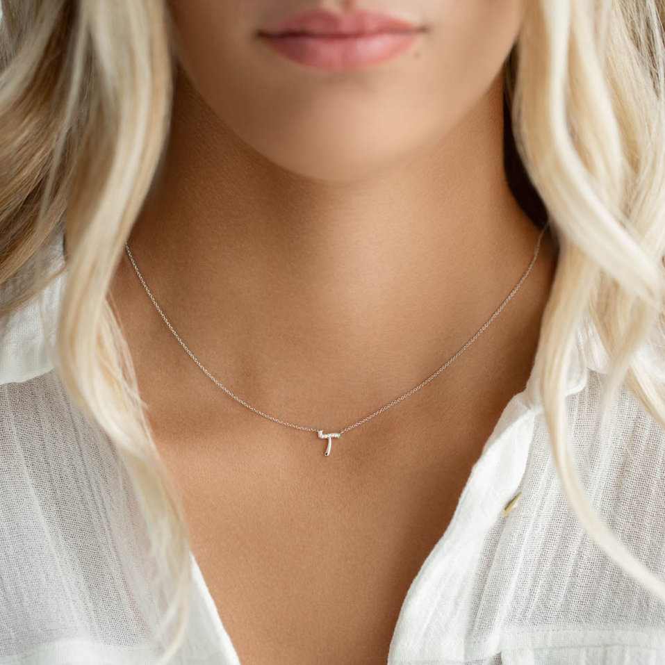 Náhrdelník s diamanty Curly Diamonds T