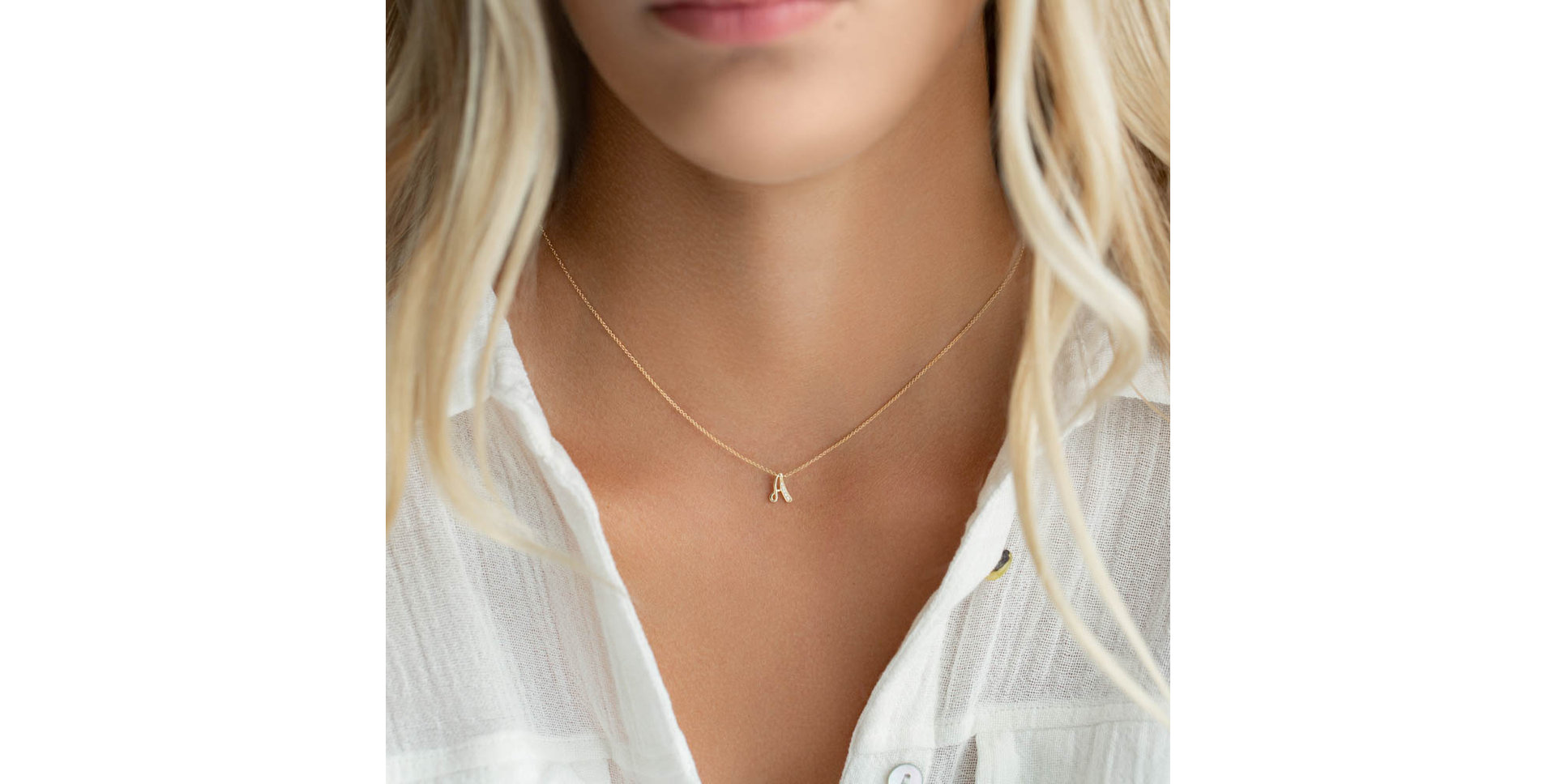 Náhrdelník s diamanty Curly Diamonds U