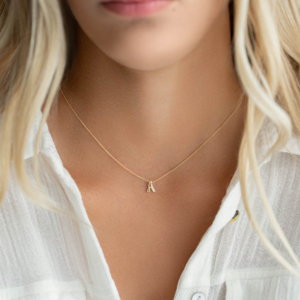 Náhrdelník s diamanty Curly Diamonds Y