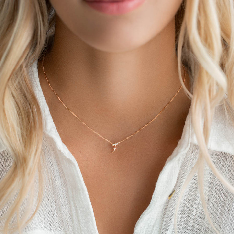 Náhrdelník s diamanty Curly Diamonds Z