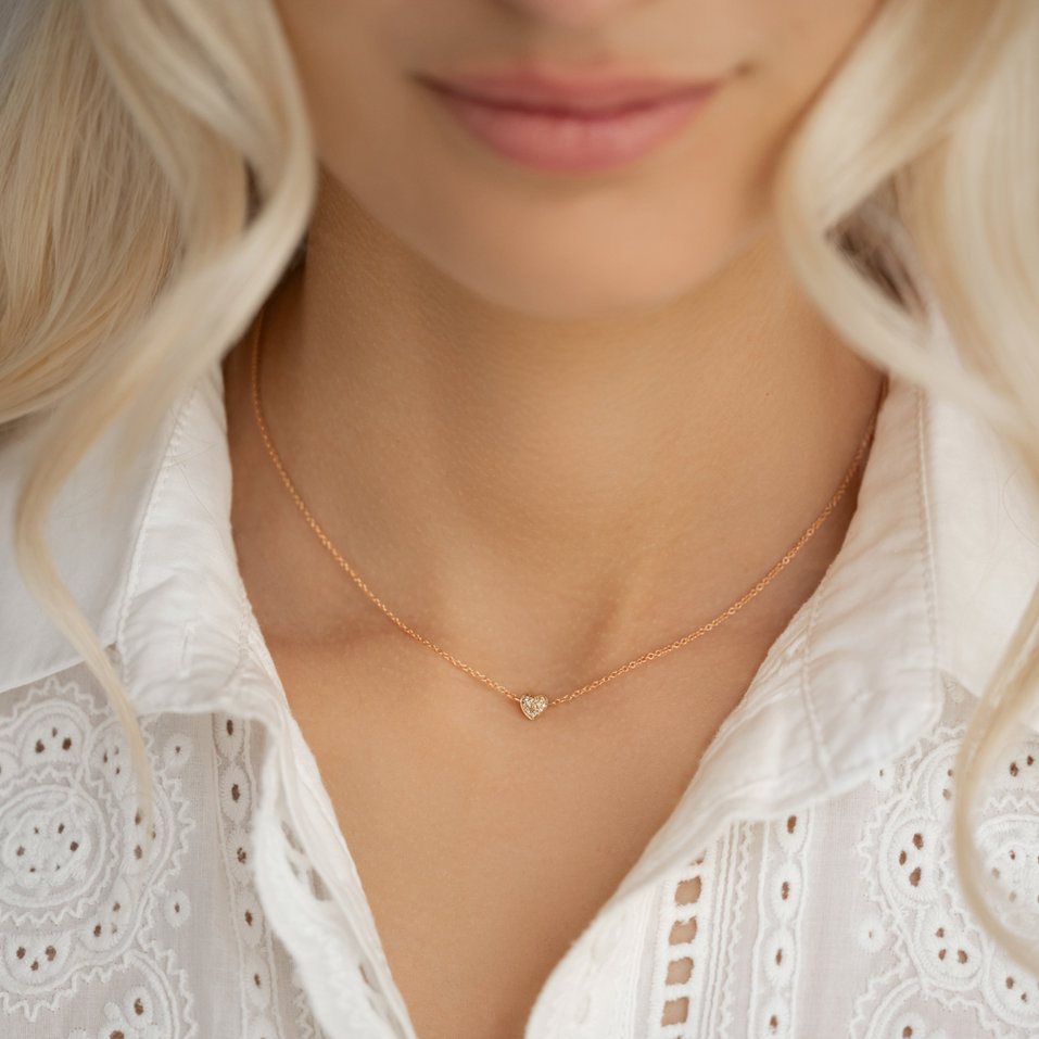 Náhrdelník s diamanty Tender Heart