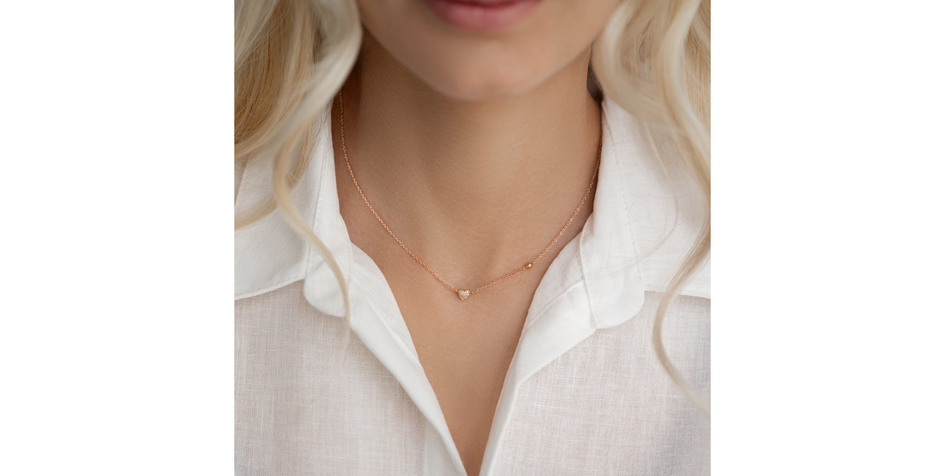 Náhrdelník s diamanty Tender Heart