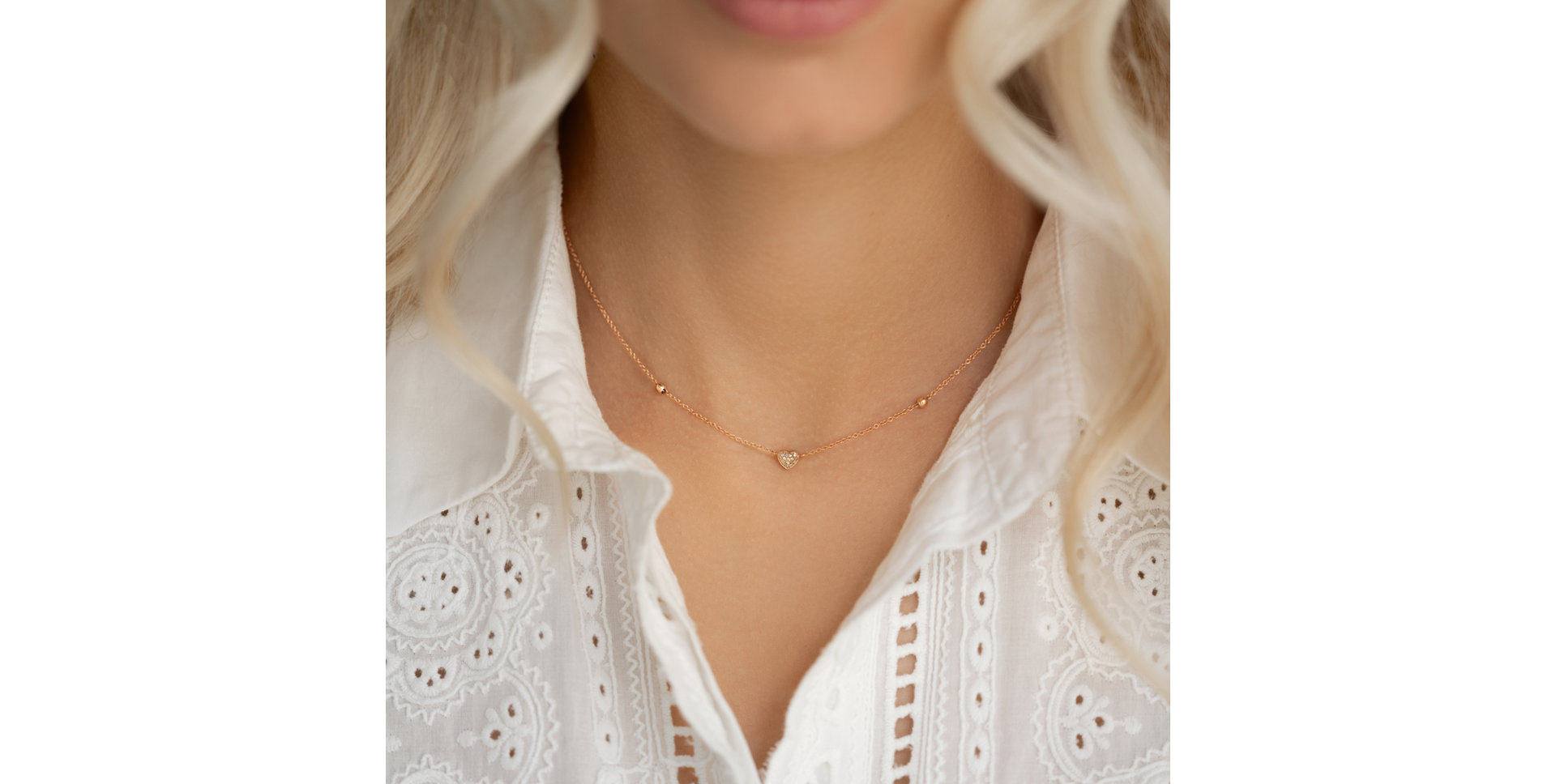 Náhrdelník s diamanty Tender Heart