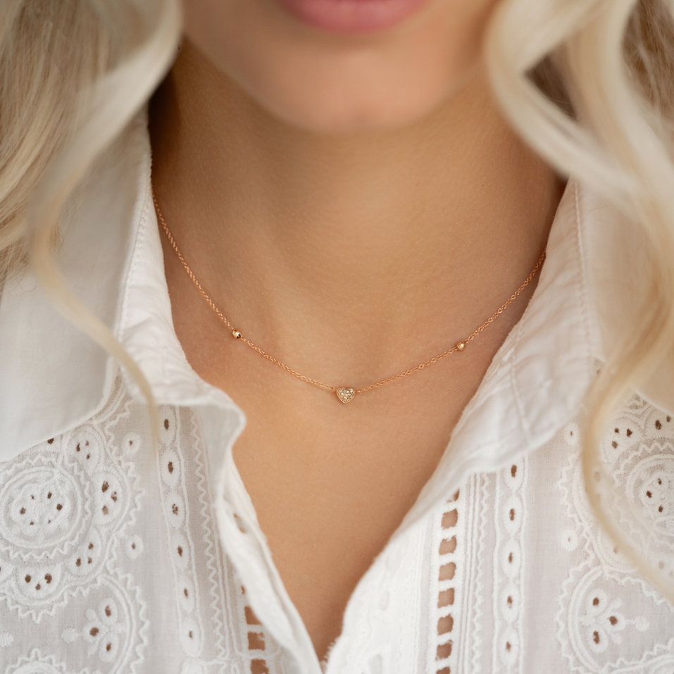 Náhrdelník s diamanty Tender Heart