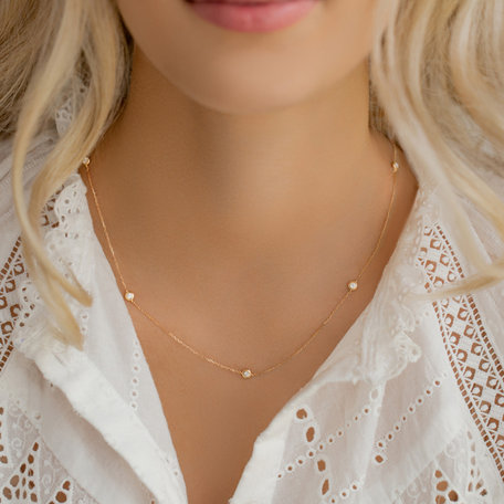 Náhrdelník s diamanty Dots