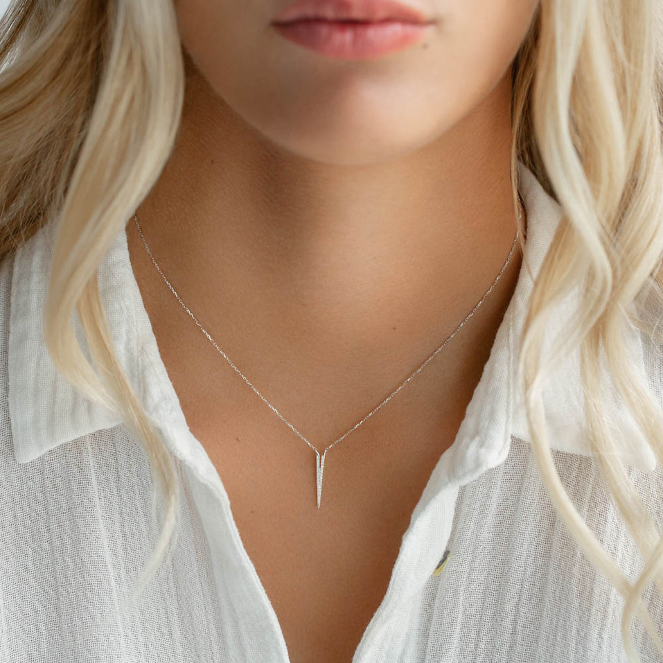 Náhrdelník s diamanty Broken Glamour