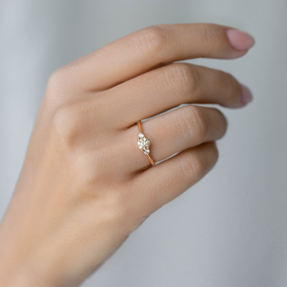 Prsten s hnědým diamantem Midnight Serenity