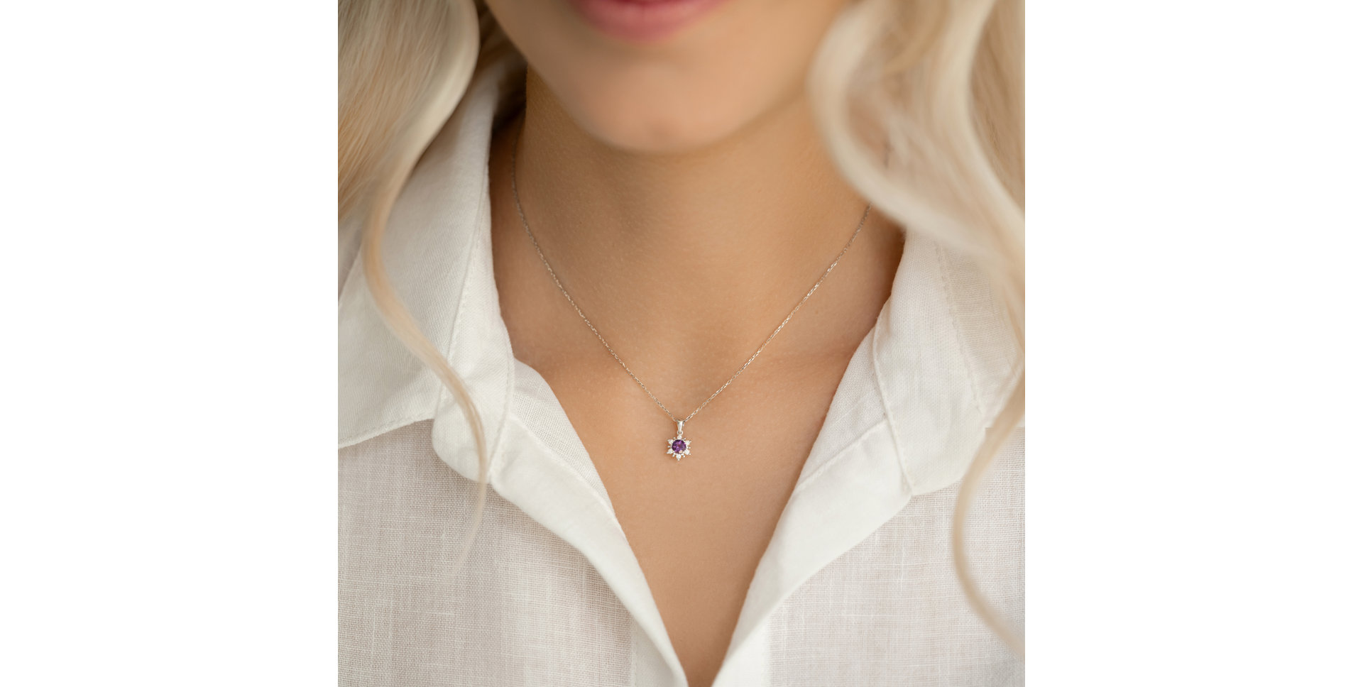 Přívěsek s rhodolitem a diamanty Fancy Fairytale