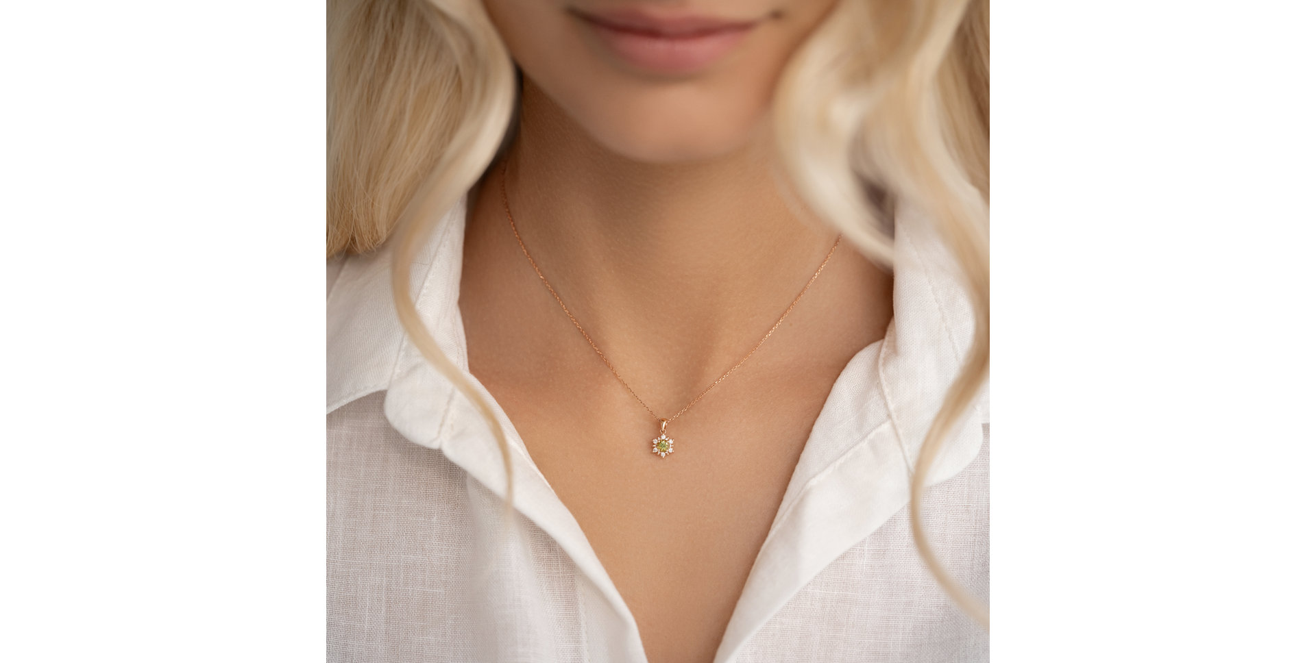 Přívěsek s diamanty a peridotem Fancy Fairytale