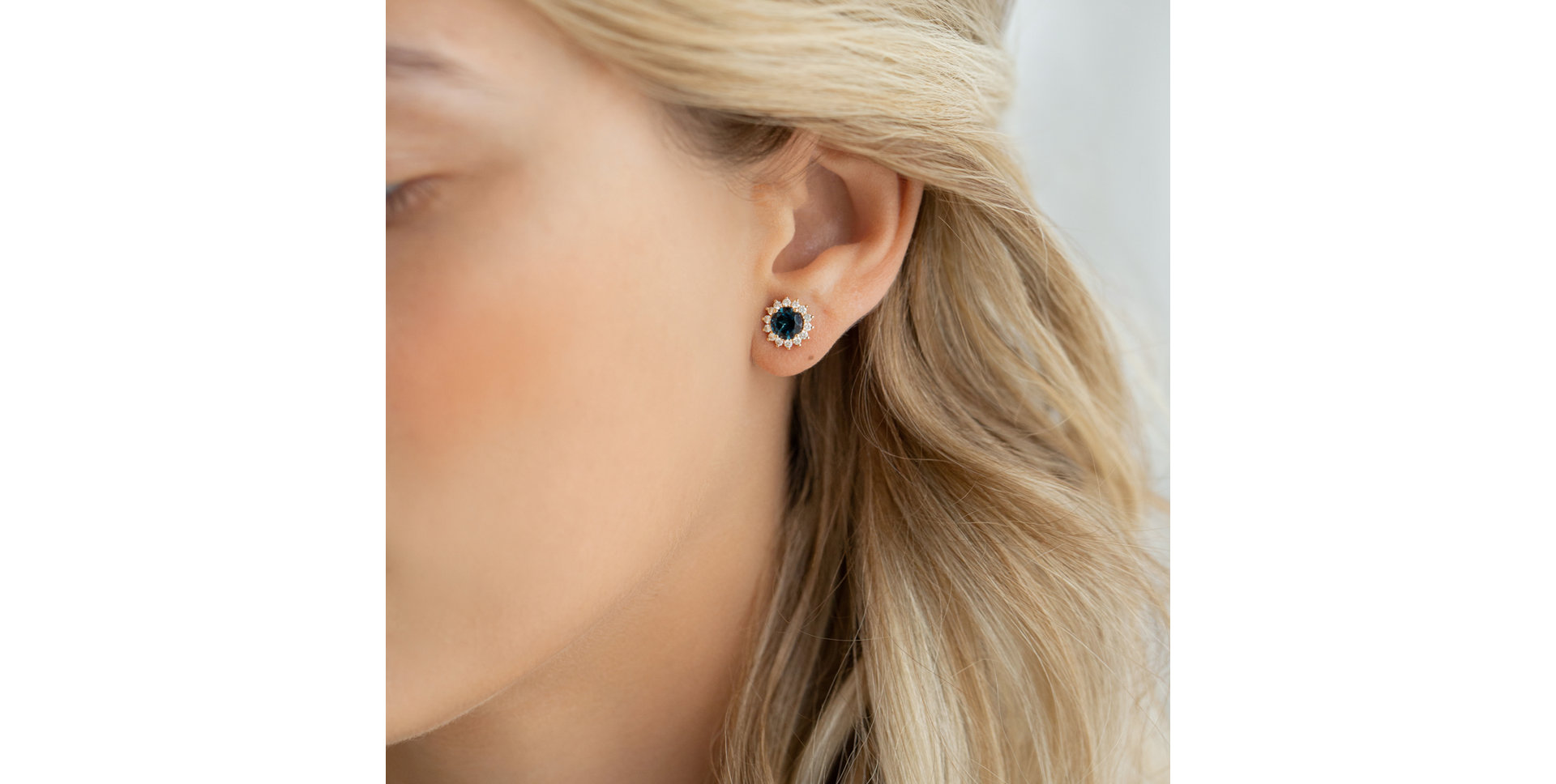 Náušnice s rhodolitem a diamanty Lilac Flower