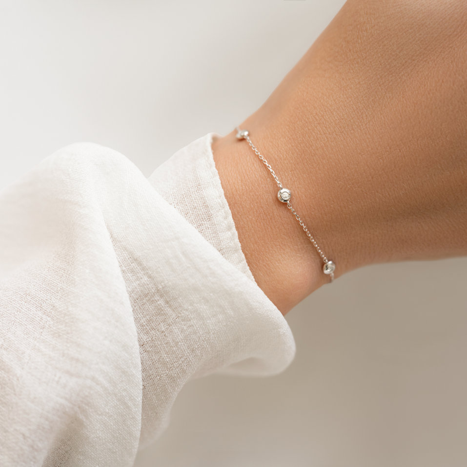 Náramek s diamanty Sparkling Dots