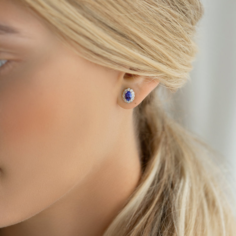 Náušnice se smaragdem a diamanty Princess