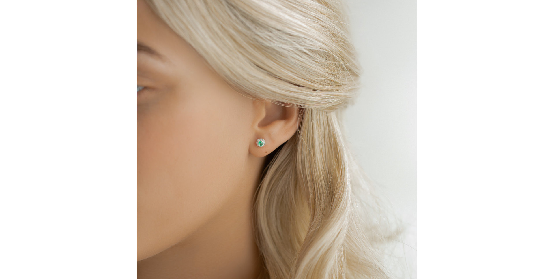 Náušnice se smaragdem a diamanty Everyday Glow