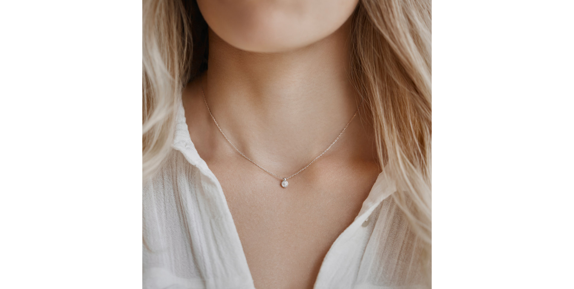 Náhrdelník s diamantem Happy Dot