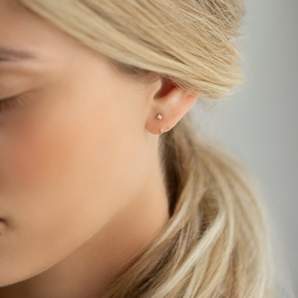 Náušnice s diamantem Tango