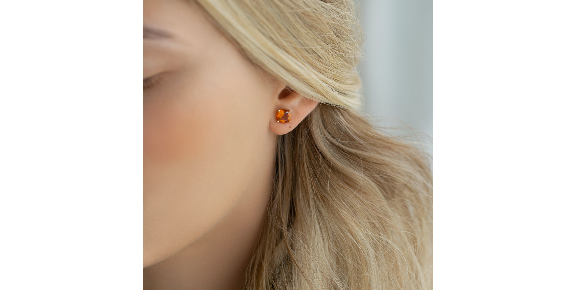 Náušnice s citrínem Virginia Love