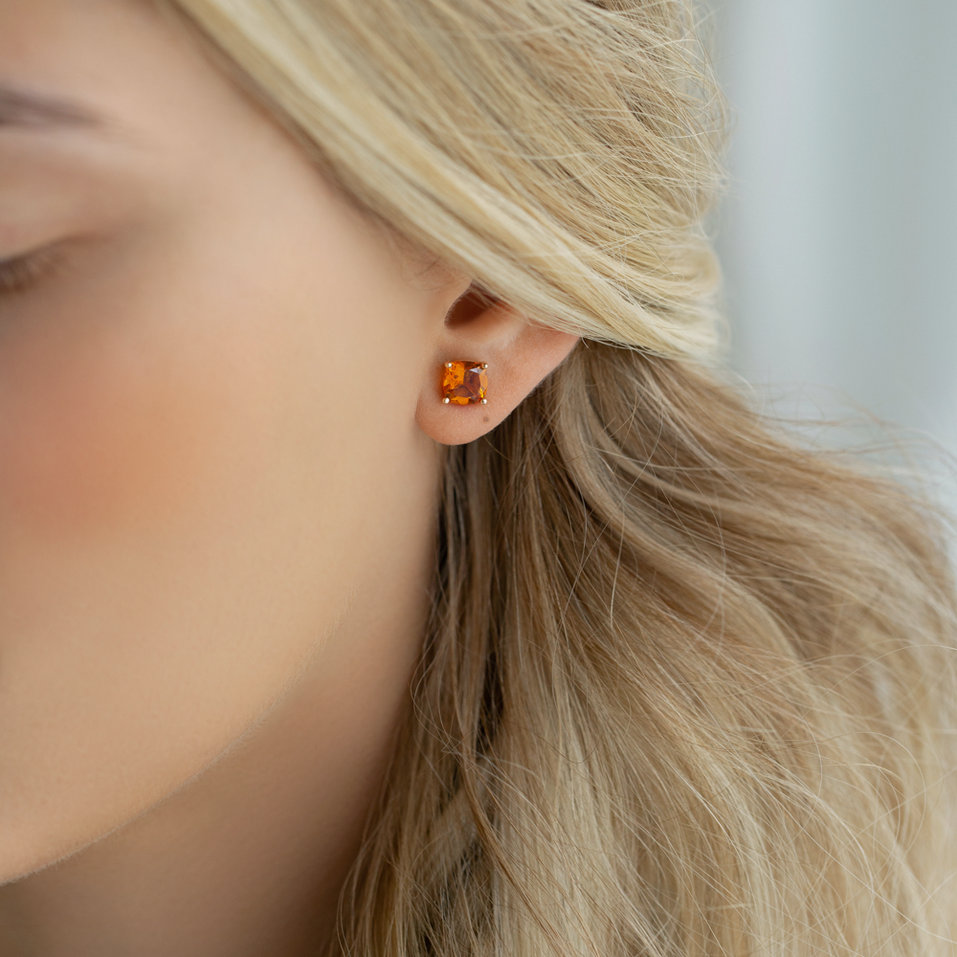 Náušnice s citrínem Virginia Love