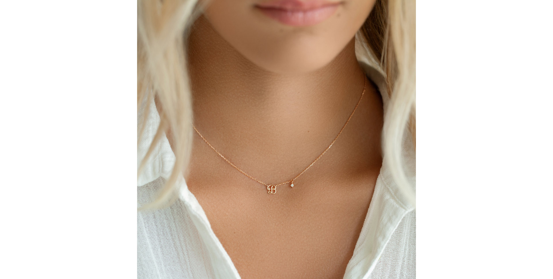 Náhrdelník s diamantem Elegance Letter