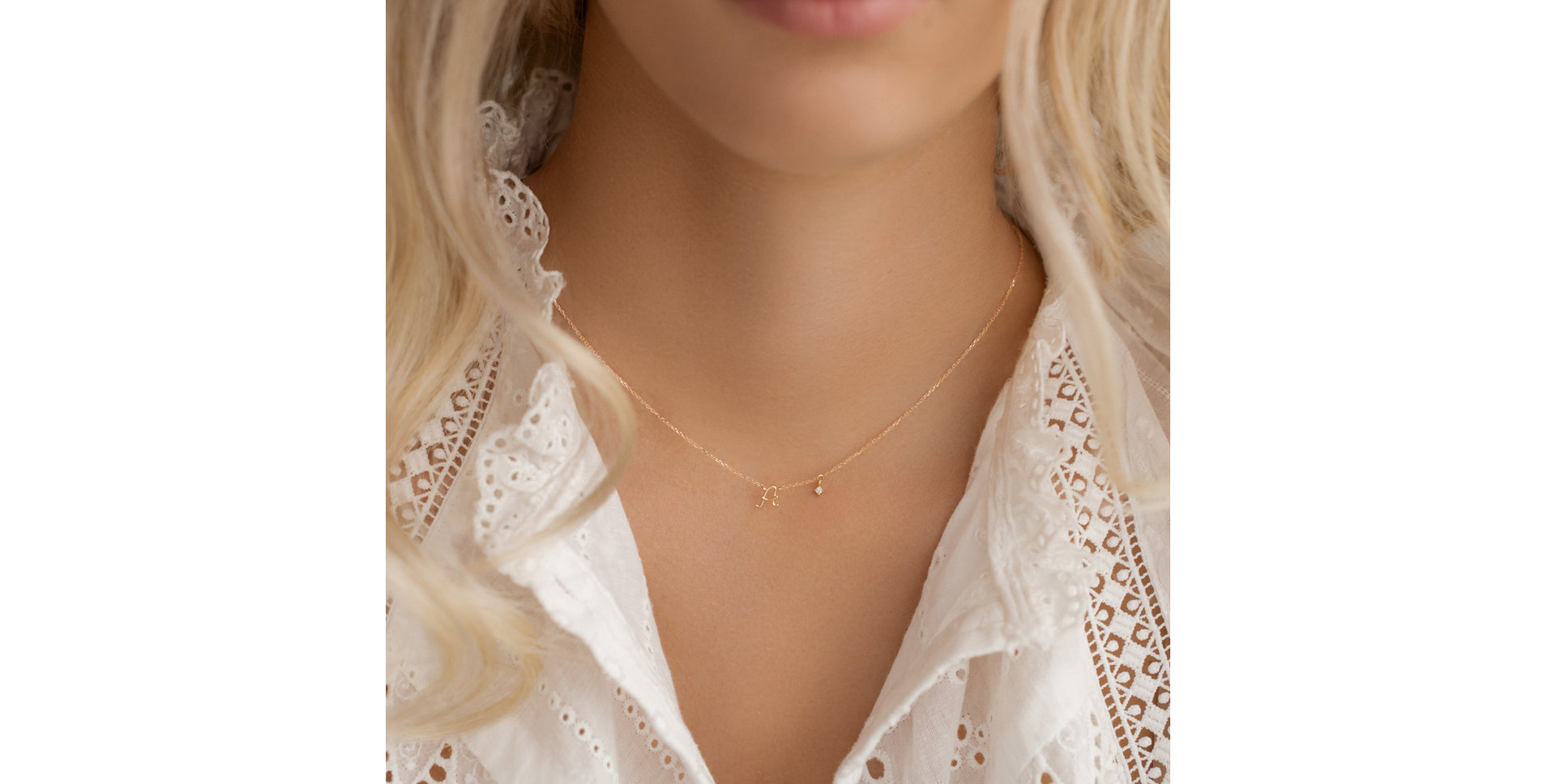 Náhrdelník s diamantem Elegance Letter