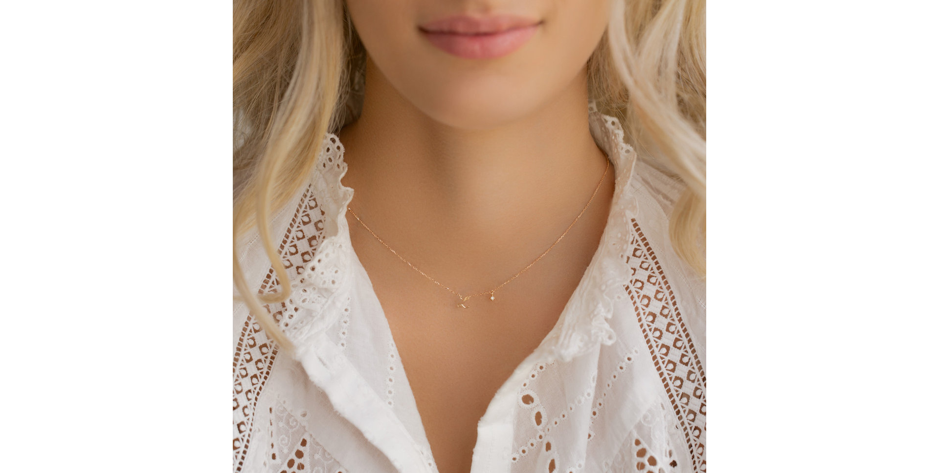 Náhrdelník s diamantem Elegance Letter