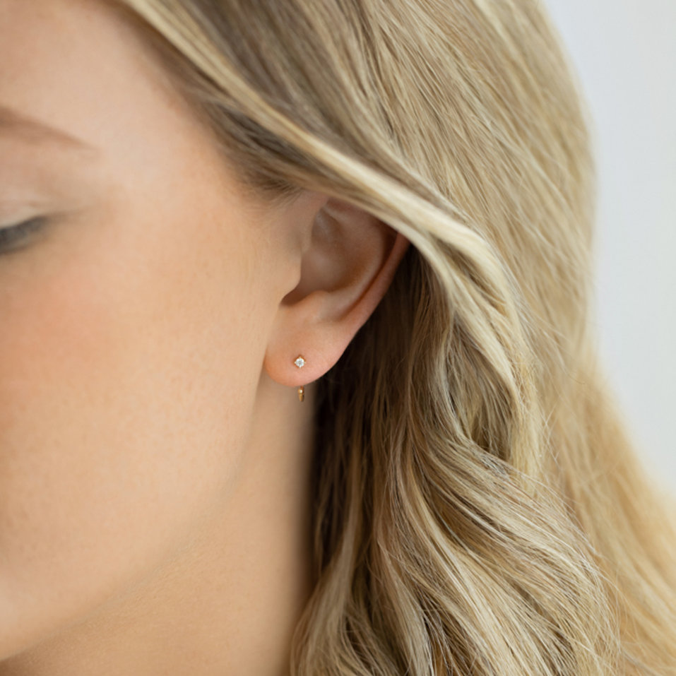 Náušnice s diamantem Tango