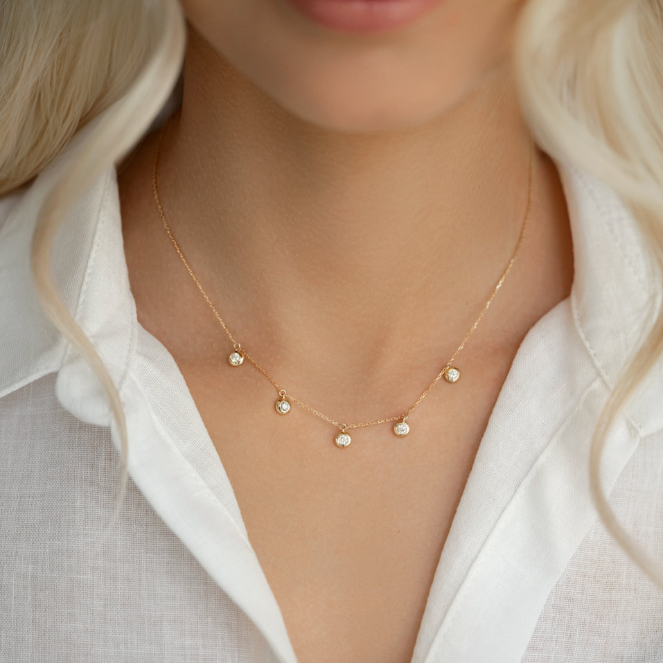 Náhrdelník s diamanty Sparkling Dots