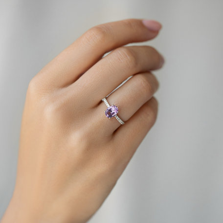 Prsten s diamanty a topazem Touch of Spark