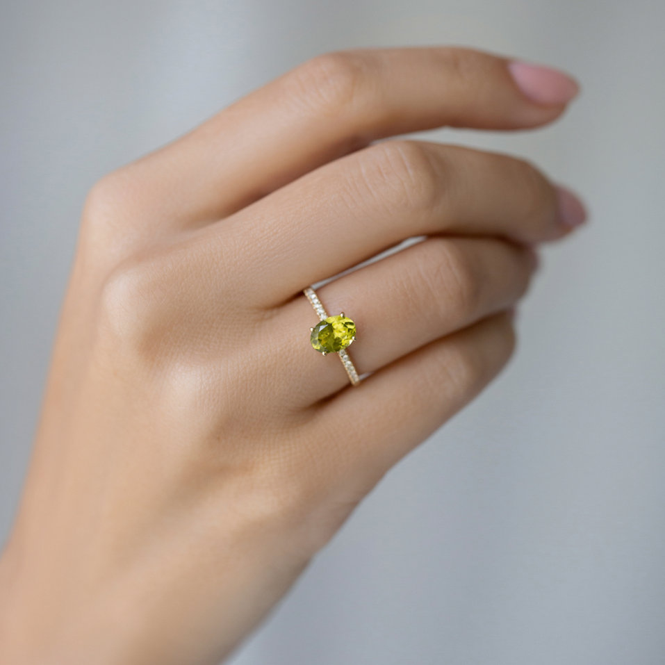 Prsten s diamanty a ametystem Touch of Spark