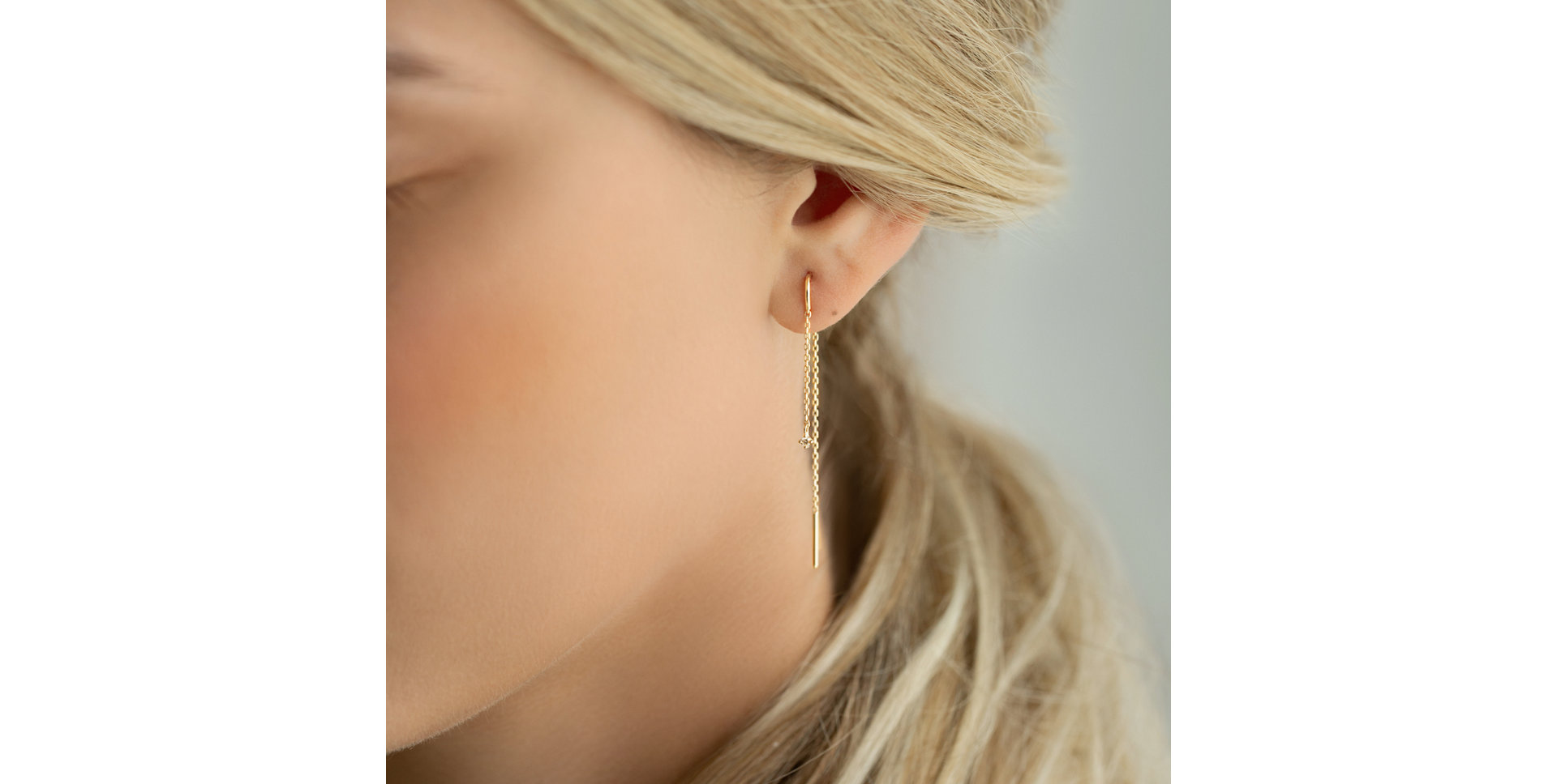 Náušnice s diamantem Swing