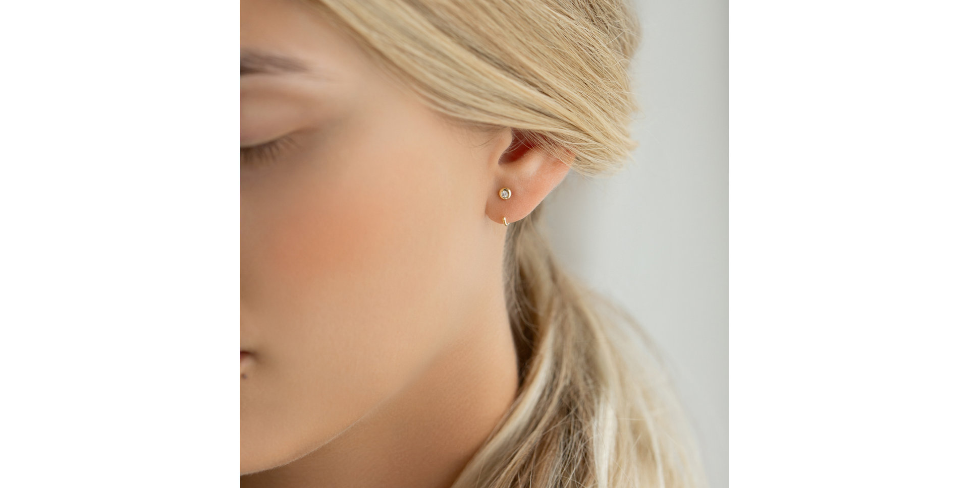 Náušnice s diamantem Low Dot