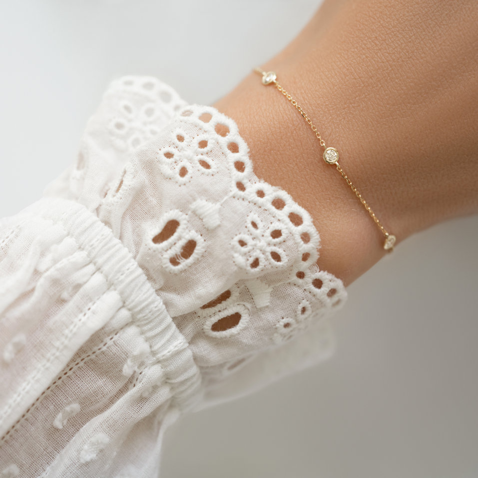 Náramek s diamanty Dot of Happiness