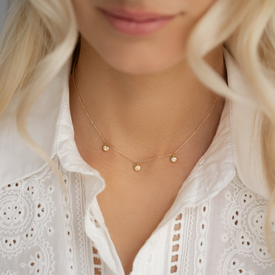 Náhrdelník s diamanty Sparkling Dots