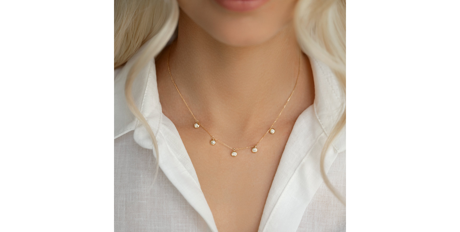 Náhrdelník s diamanty Sparkling Dots