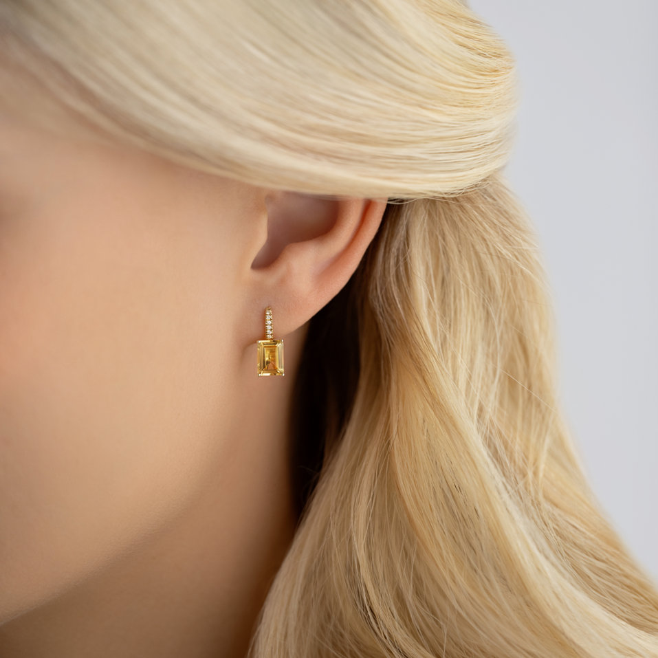 Náušnice s diamanty a tanzanitem Mireth