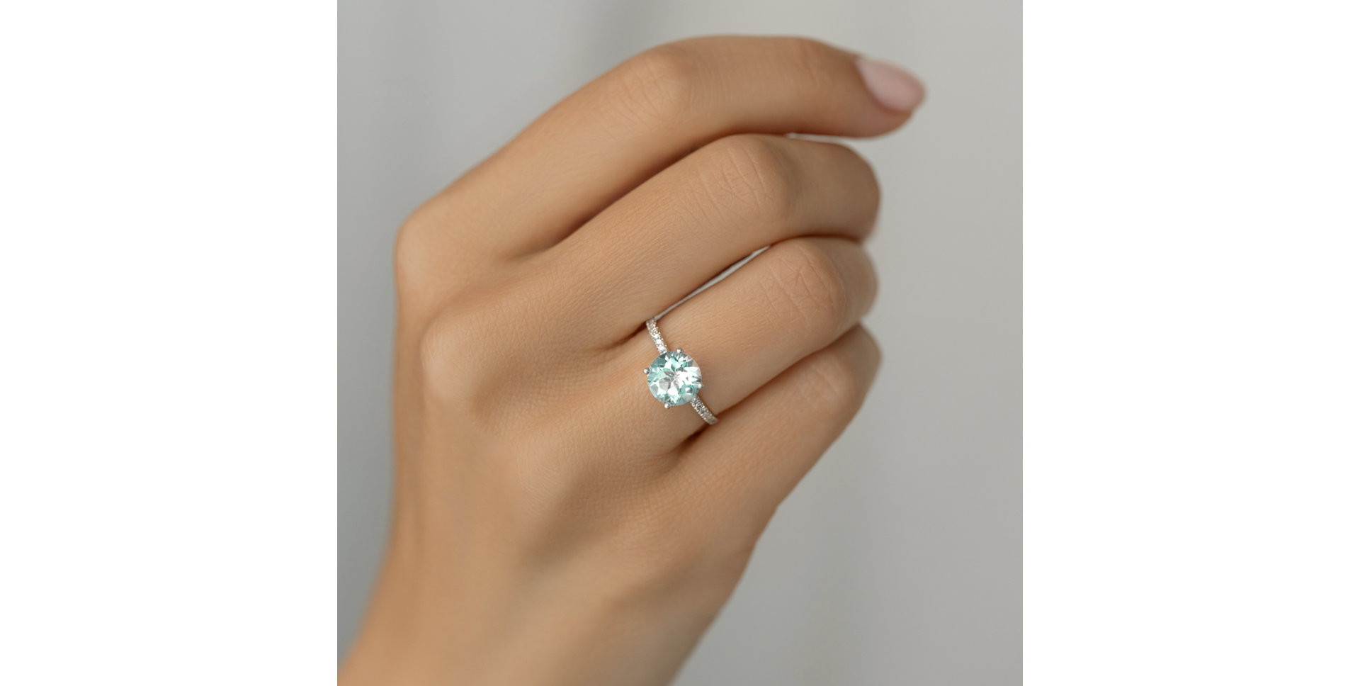 Prsten s diamanty a morganitem Zorabelle