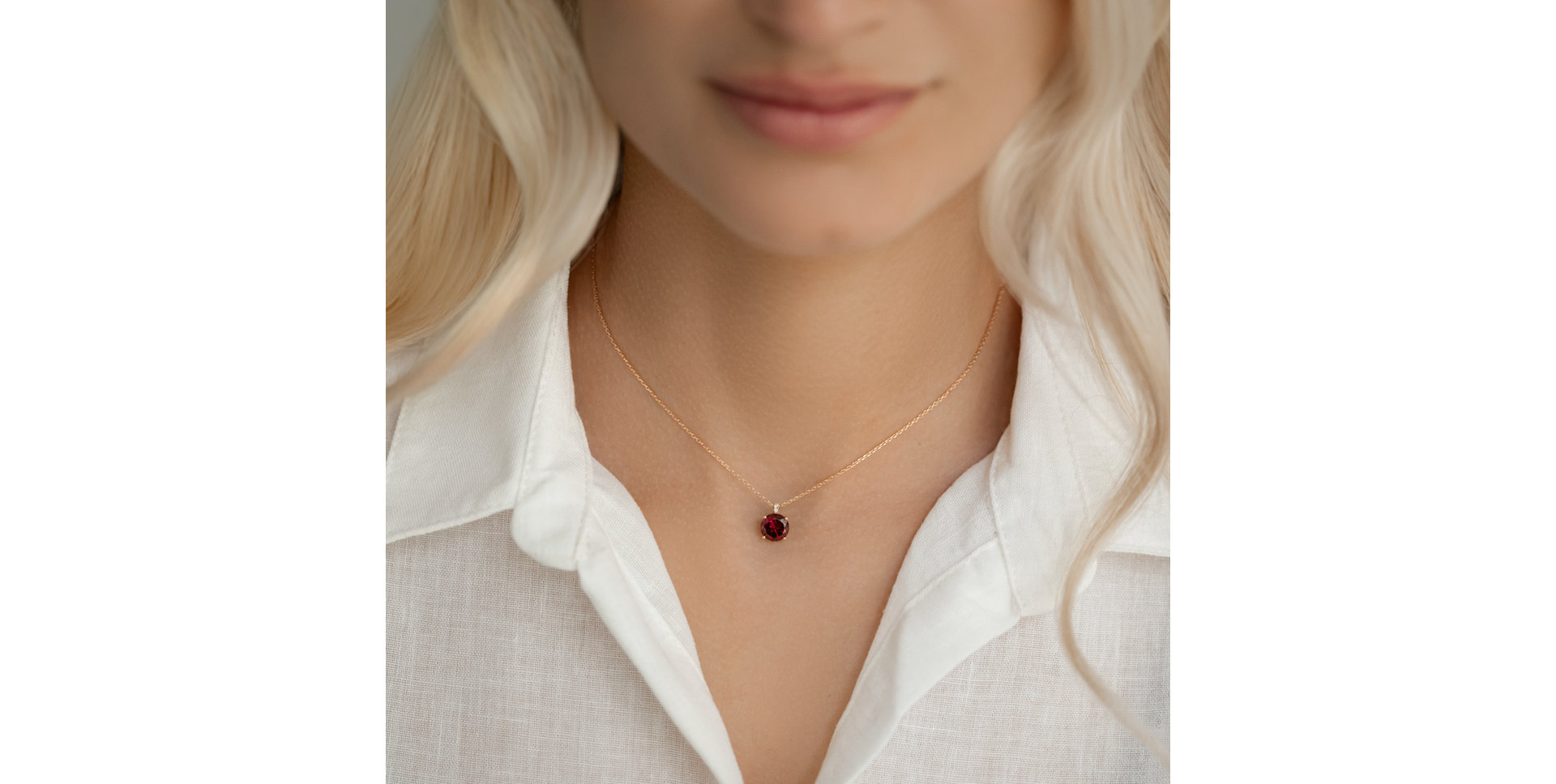 Náhrdelník s diamanty a peridotem Zorabelle