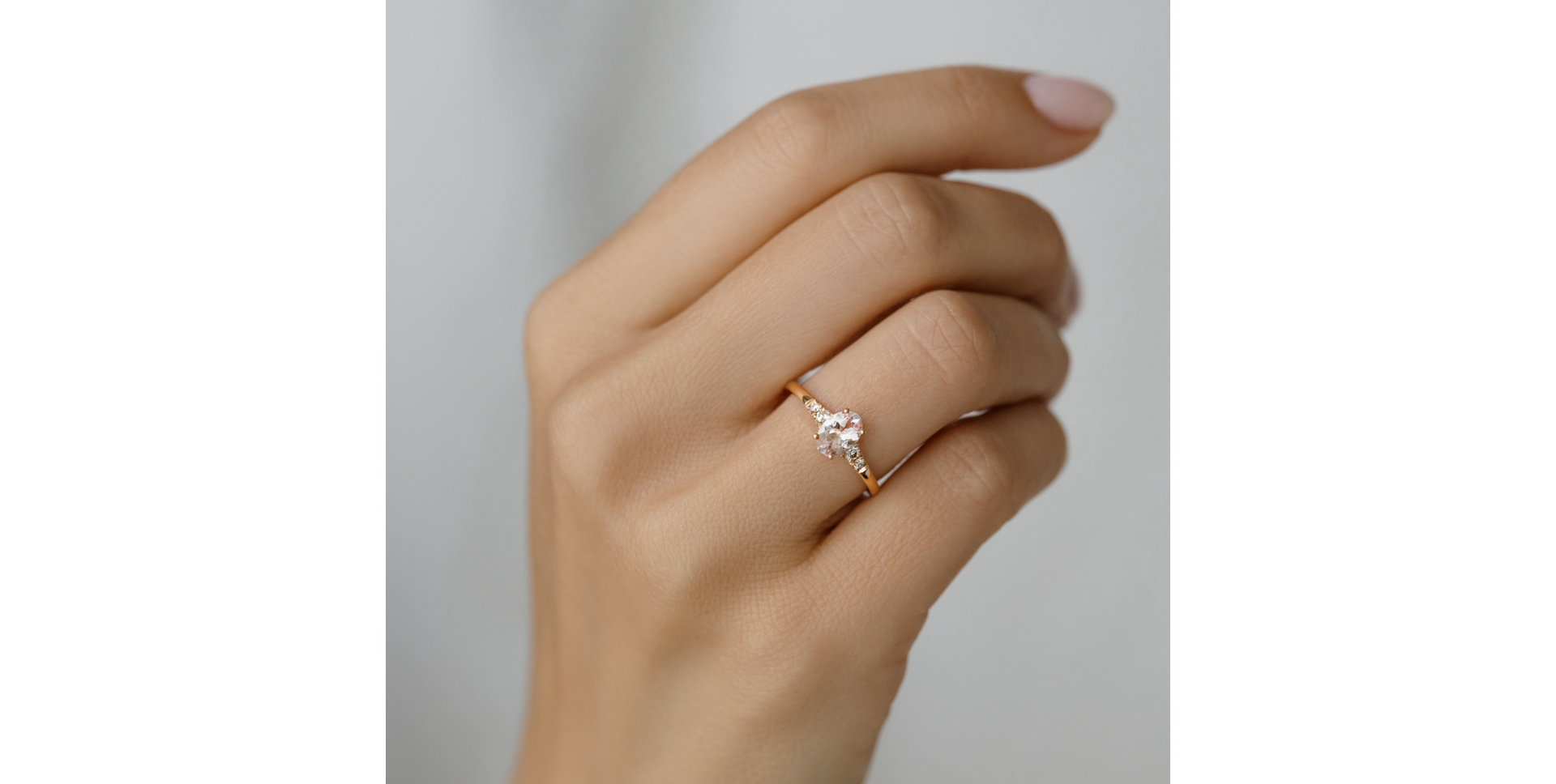 Prsten s diamanty a morganitem Melisandra