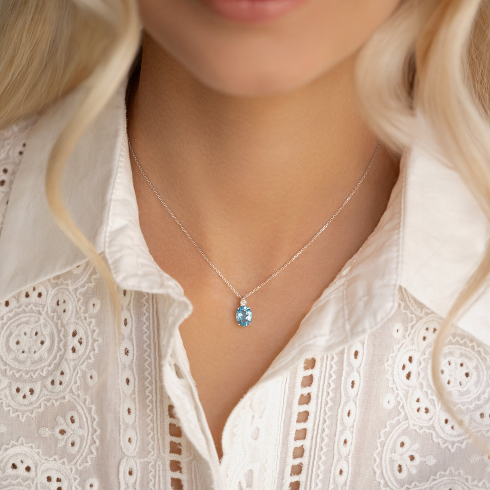 Náhrdelník s diamantem a tanzanitem Asuan