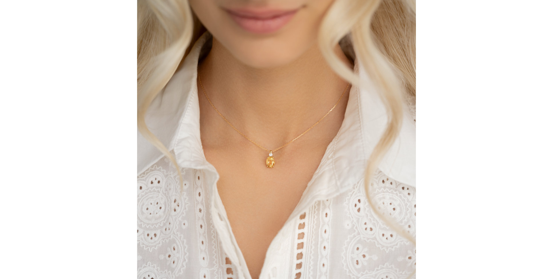 Náhrdelník s diamantem a ametystem Asuan