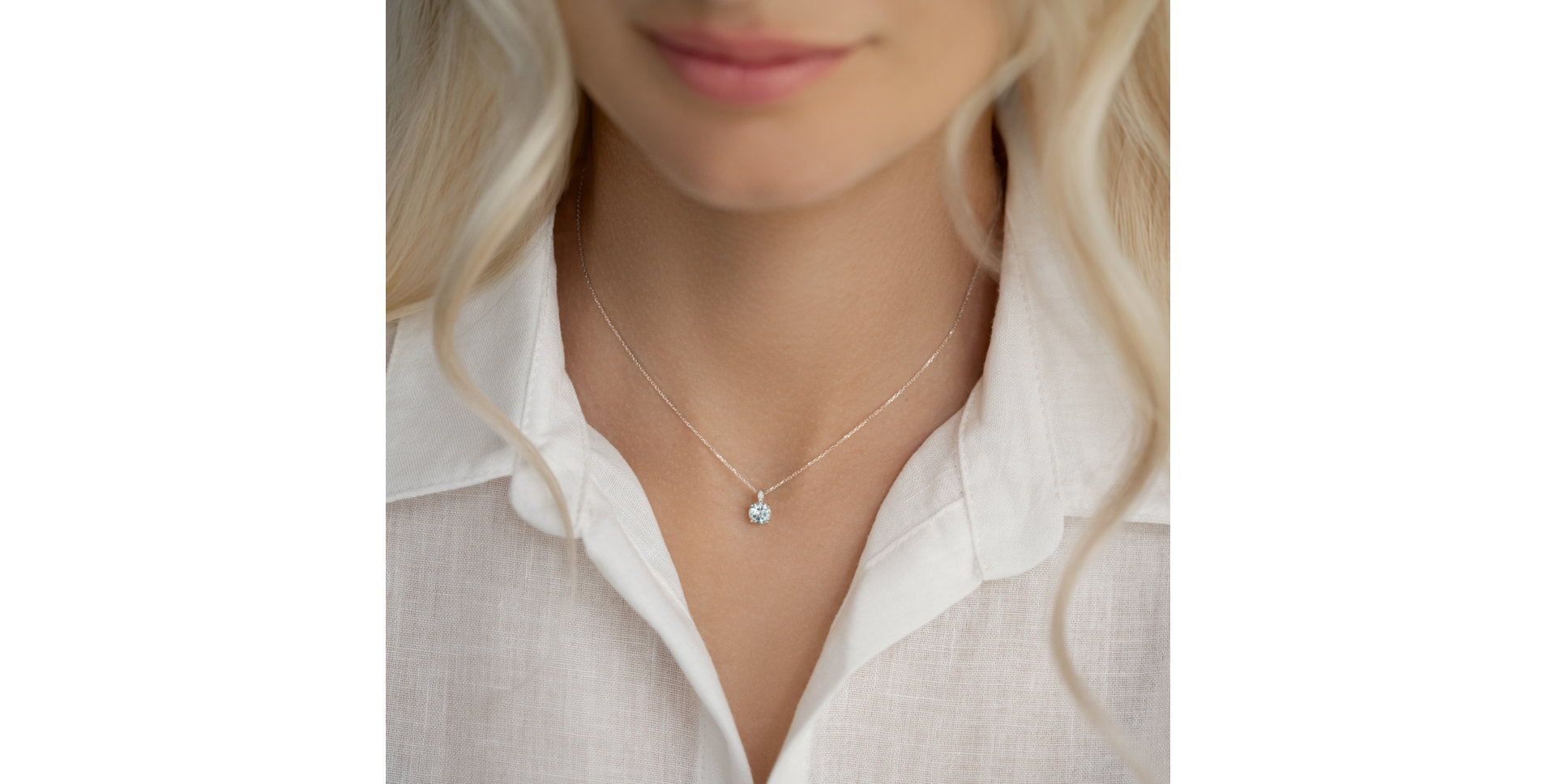 Náhrdelník s diamanty a tanzanitem Zephyrine