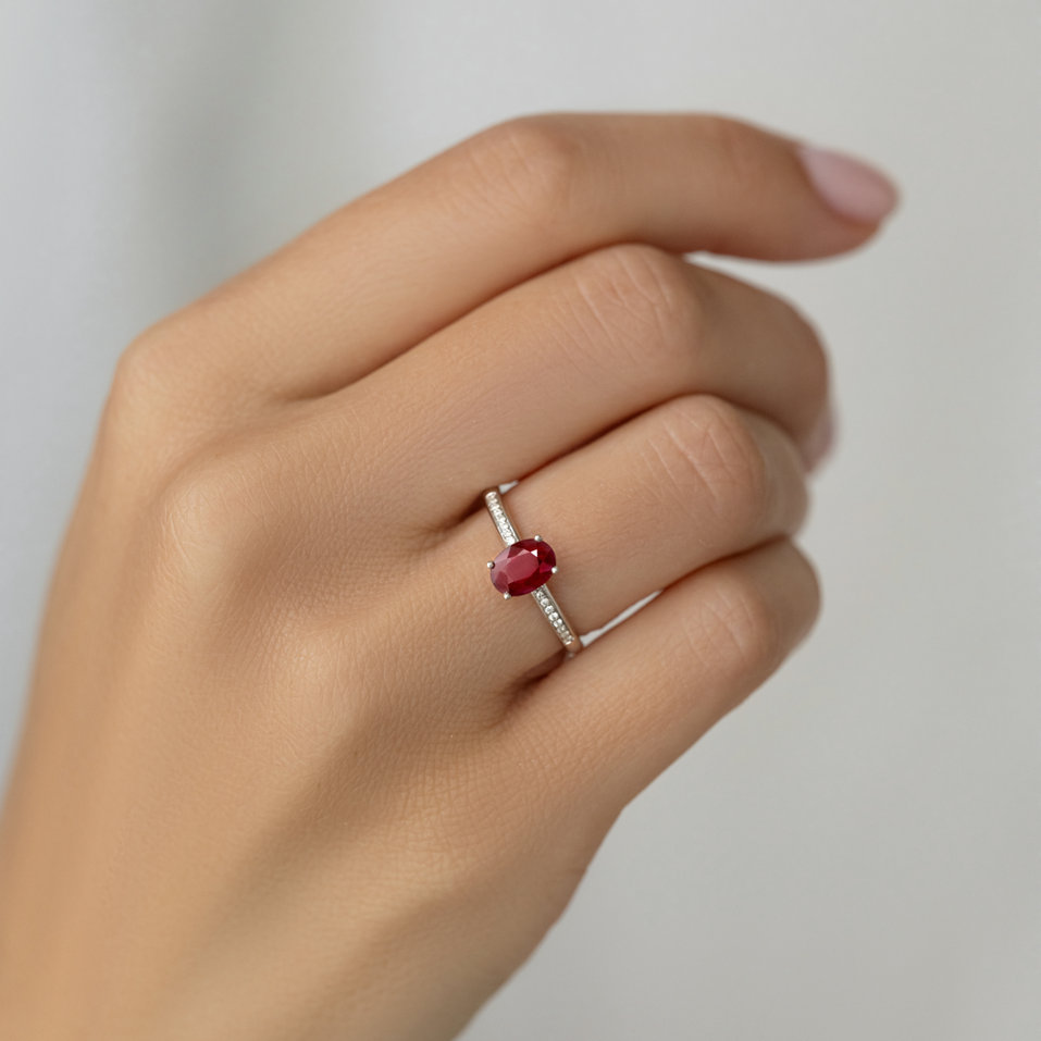 Prsten s diamanty a tanzanitem Lauriene