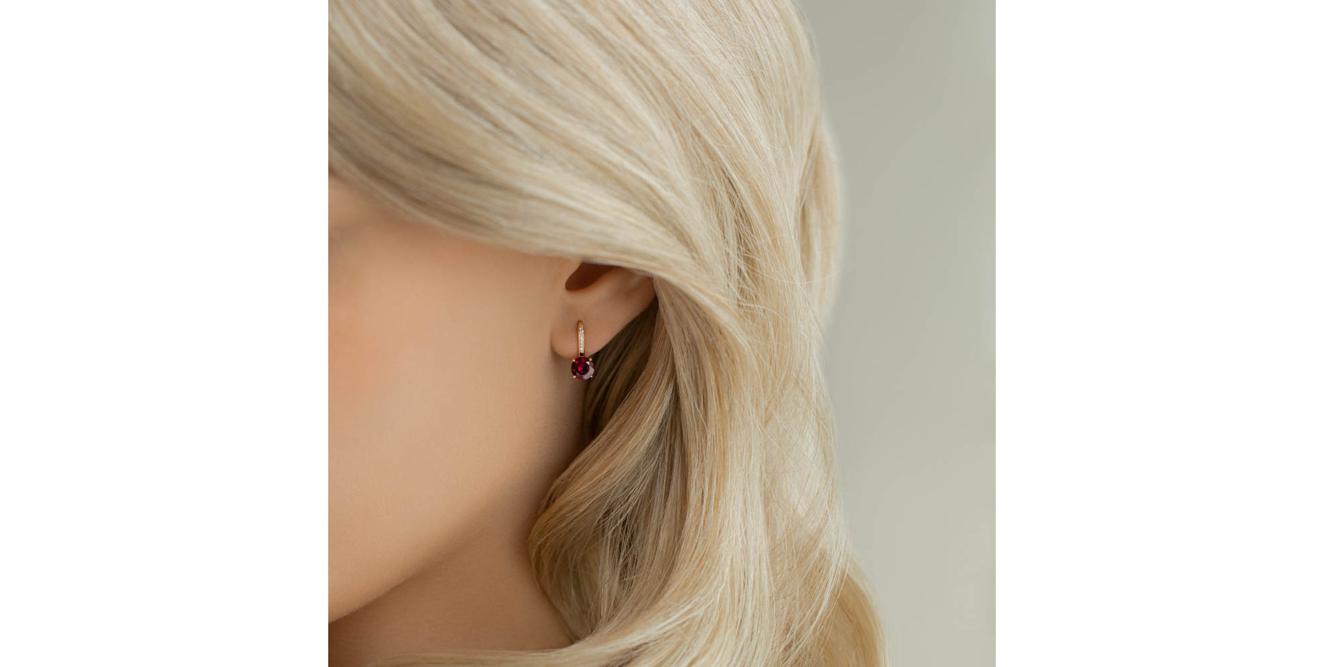 Náušnice s diamanty a topazem Carleton