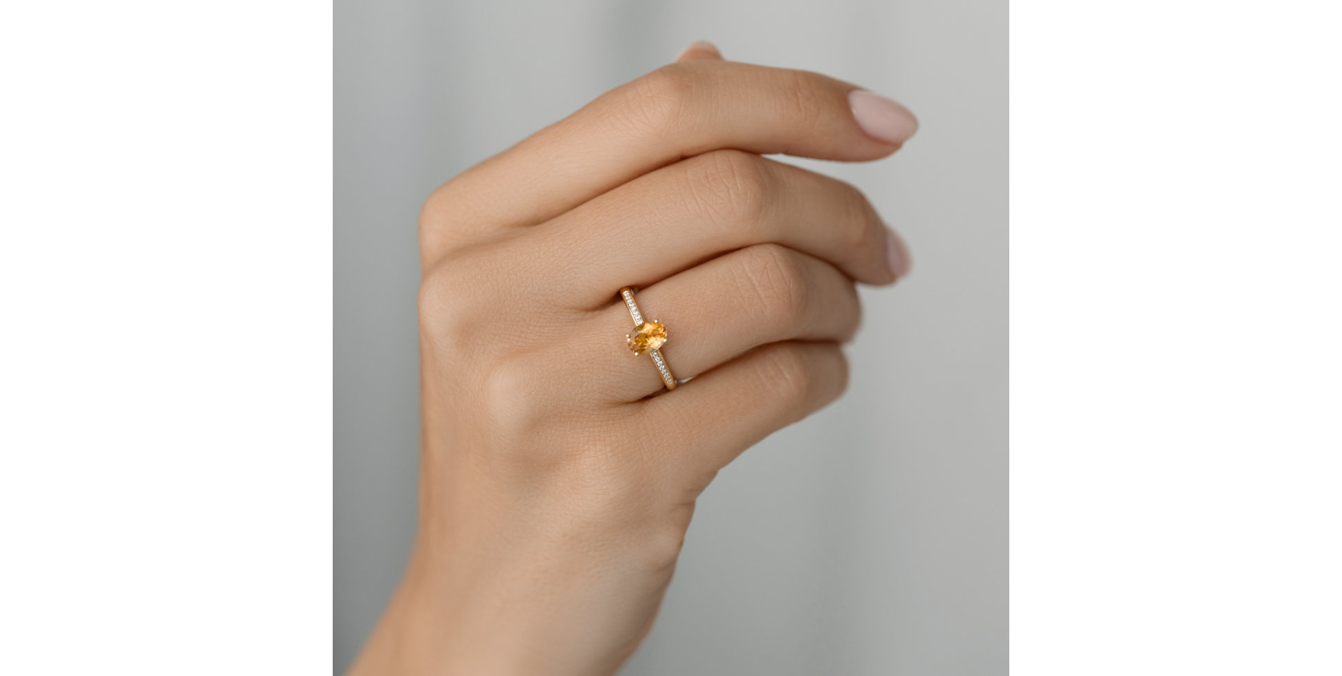 Prsten s diamanty a ametystem Lauriene