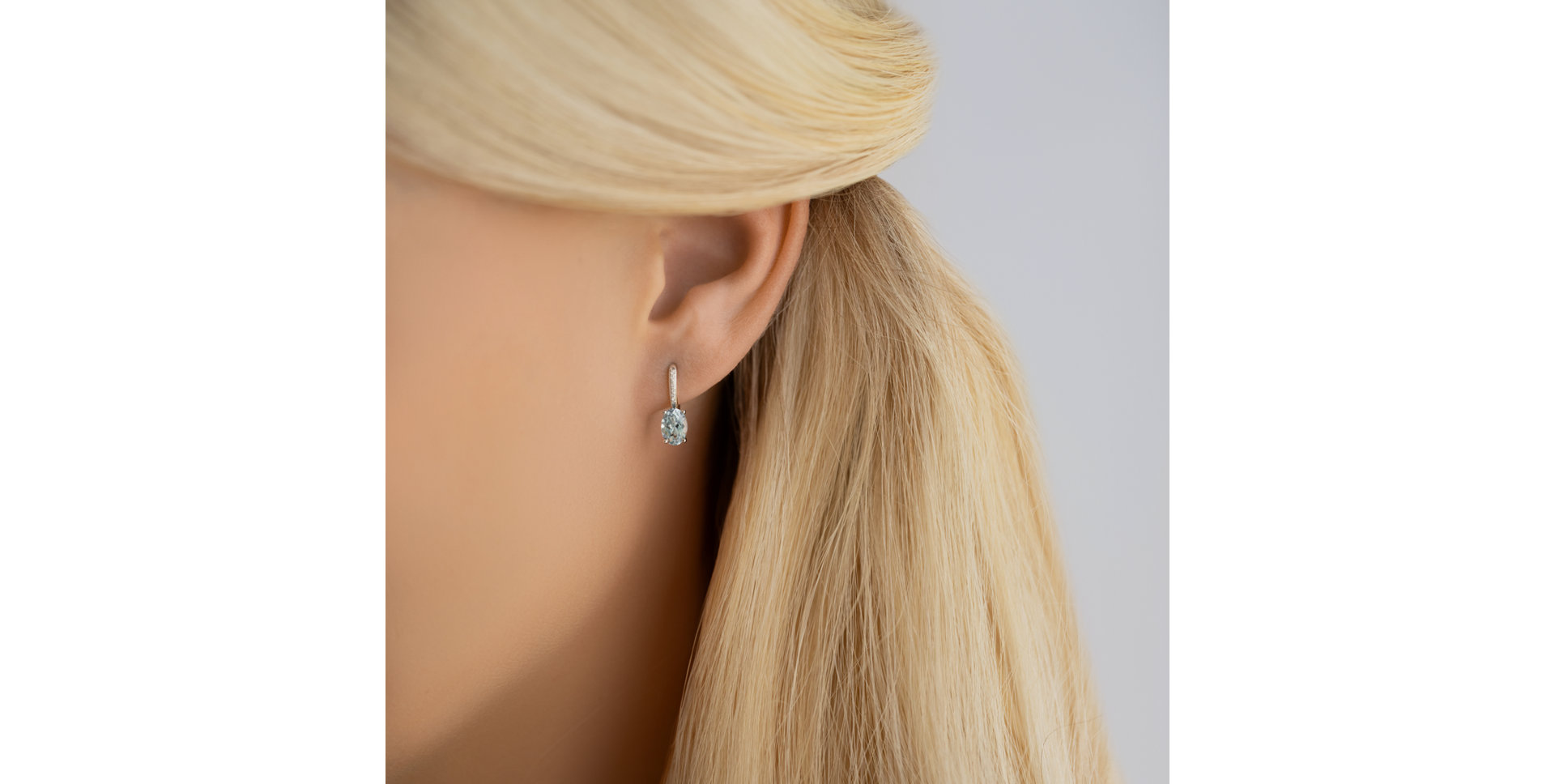 Náušnice s diamanty a topazem Lauriene