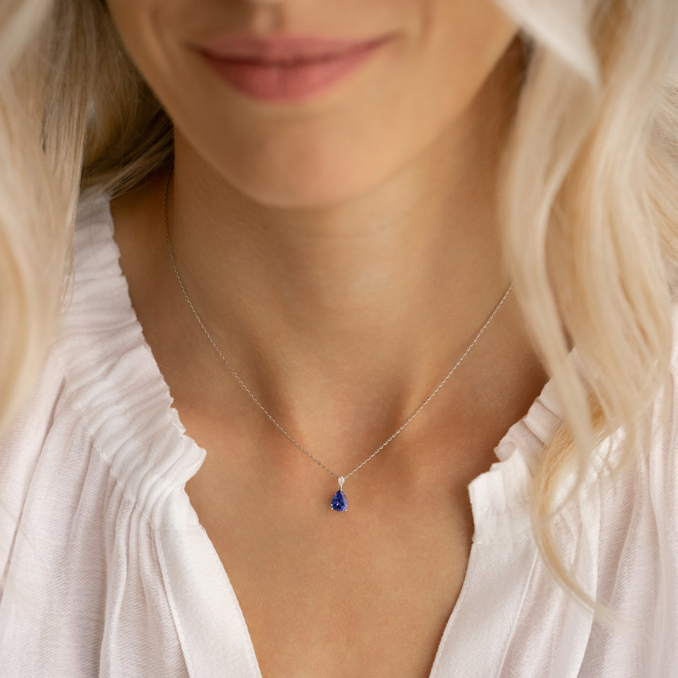 Náhrdelník s diamantem a citrínem Whispers of Light