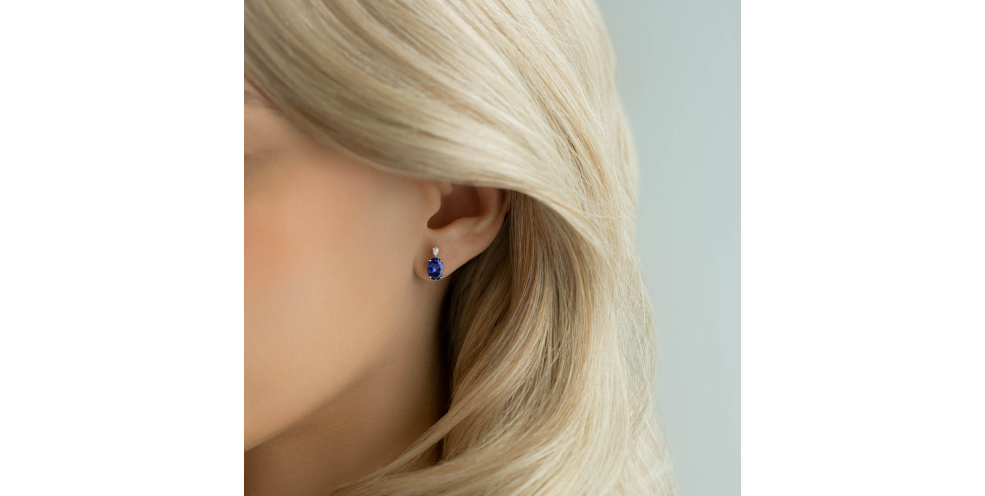 Náušnice s diamantem a topazem Annelise