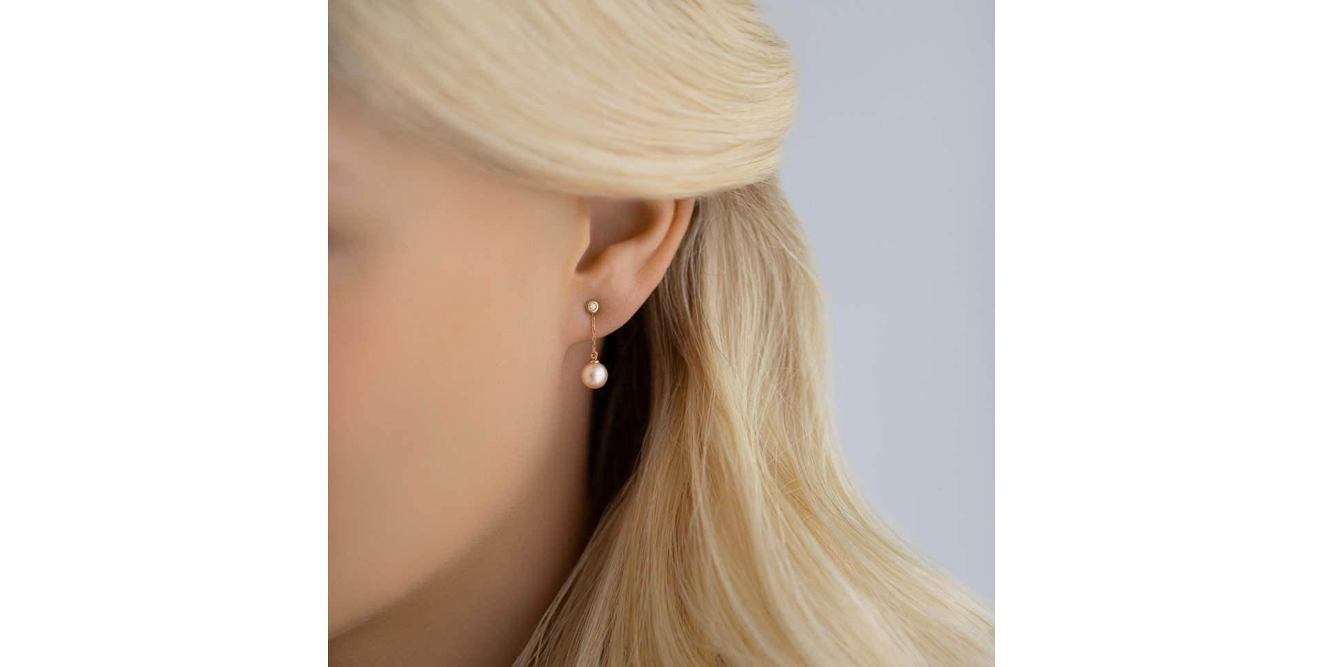 Náušnice s diamantem a sladkovní bílou perlou Lake Soul