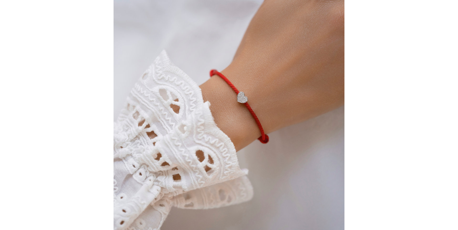 Náramek s diamanty Lovely Heart